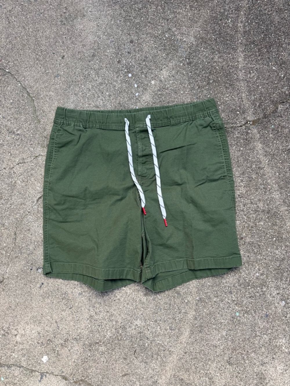 Topo Designs Dirt Shorts Olive Green Mens XL Drawstring Outdoor Hiking Casual